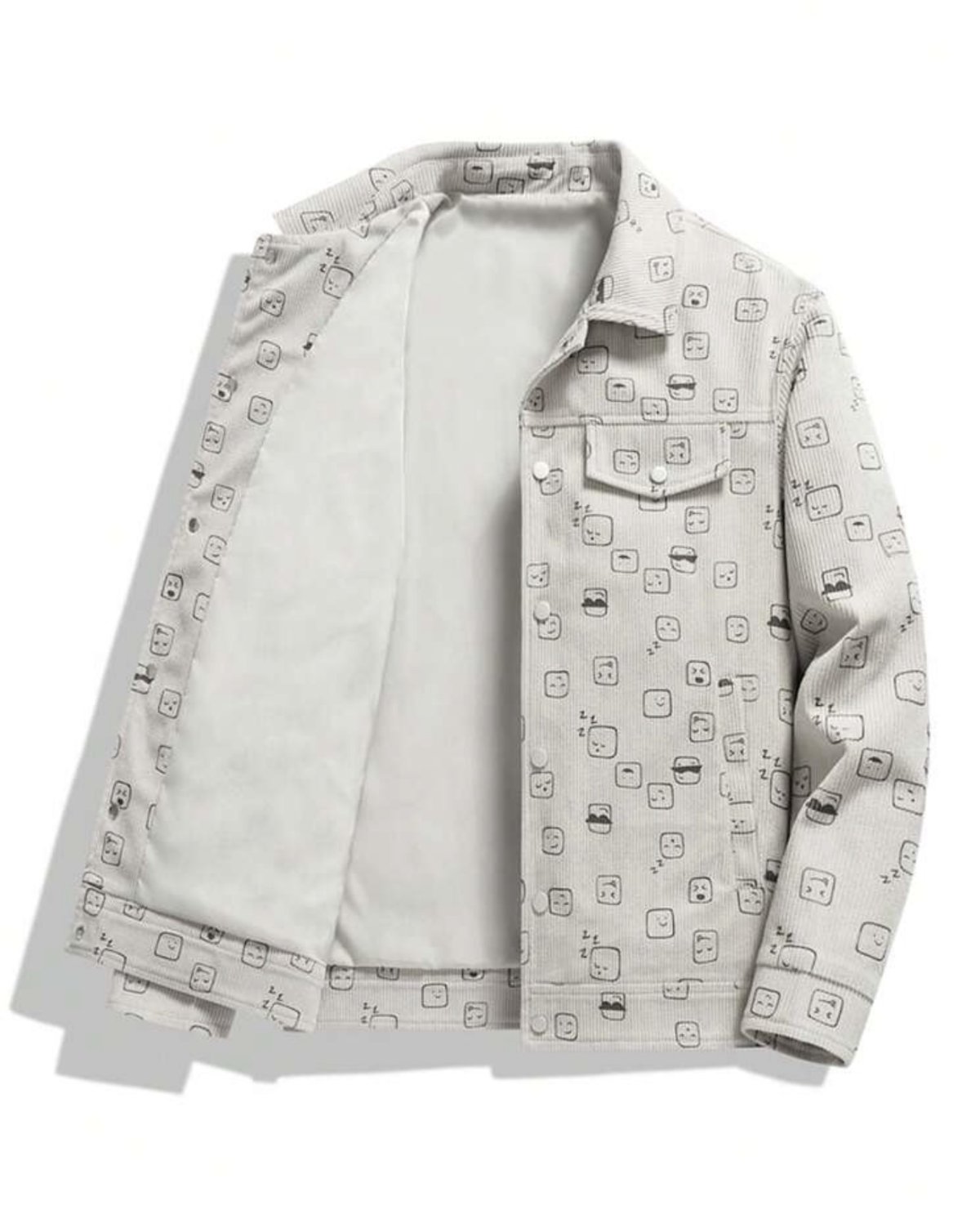Veste en velours côtelé imprimée