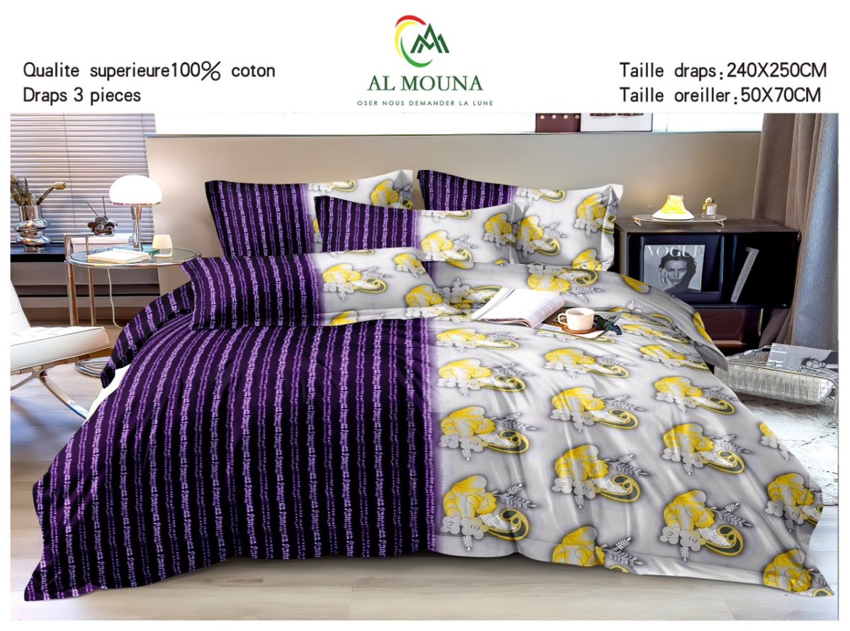 Draps de lit en coton - Dormir confortablement