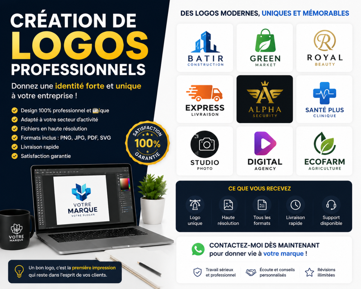 Création de logos professionnels pour entreprises et marques