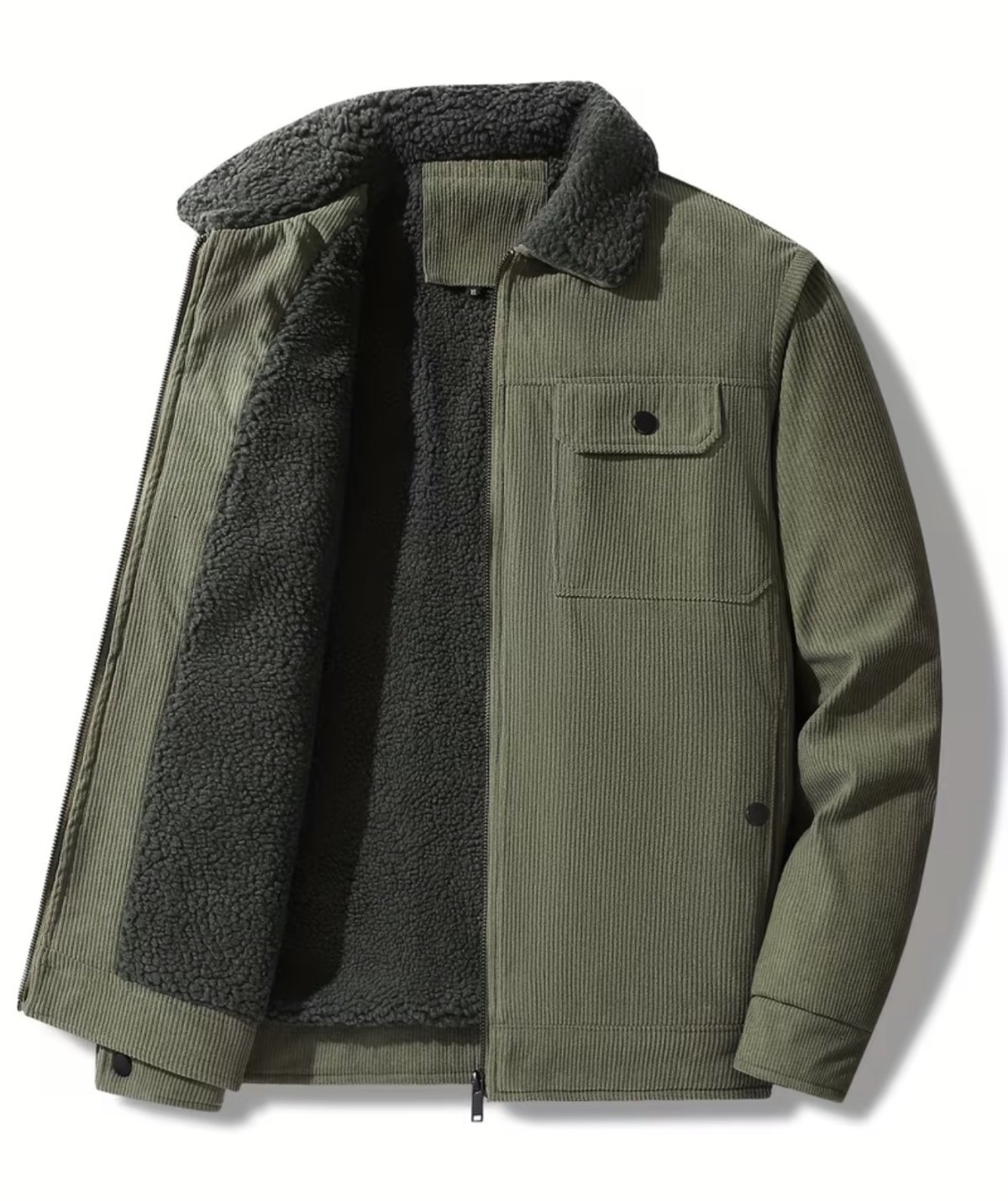 Nouvelle veste en velours,polaire épaisse et chaude